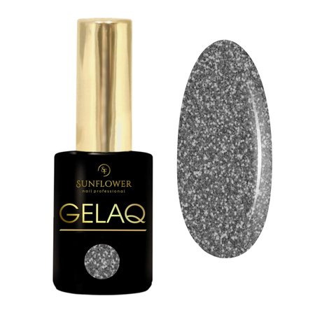 Gelaq Glitter Nr 272         Lakier Hybrydowy  UV - Grafitowy Brokat