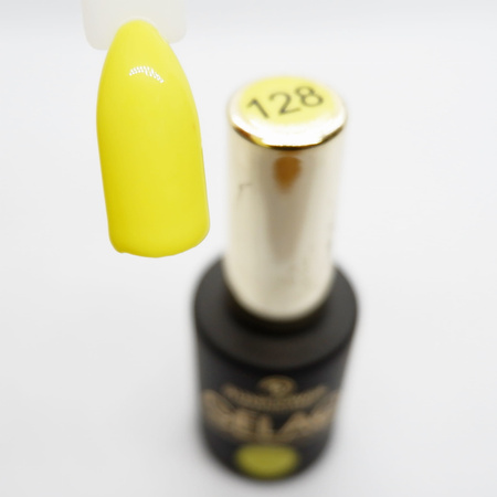Gelaq Nr 128   Lakier Hybrydowy  UV - Rozbielony Neon Żółty