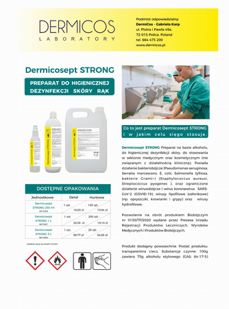 Dermicosept Strong 5000 ml - Dezynfekcja Skóry Rąk