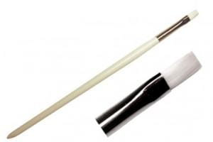 Pędzel Syntetyczny - Nr 6- Prosty - Biała Rączka