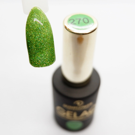 Gelaq Glitter Nr 270         Lakier Hybrydowy  UV - Zielony Brokat