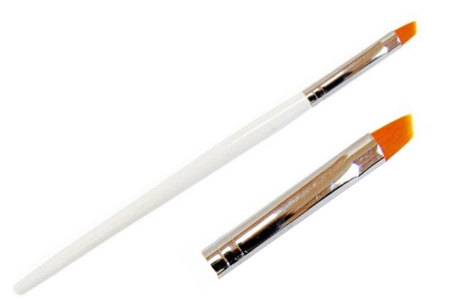 Pędzelek Syntetyczny - Skośny Nr 6 - Biała Rączka