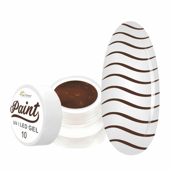 Paint Gel Kolor Brown 10 – brązowy żel do zdobień paznokci