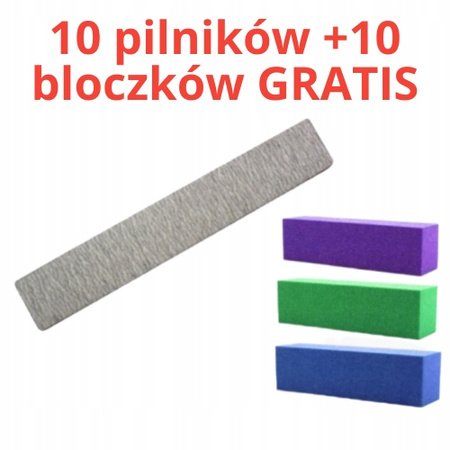 Zestaw 10 pilników zebra XL 80/80 + 10 BLOCZKÓW GRATIS!