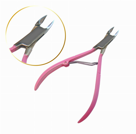 Cążki do Skórek 4 mm – Profesjonalne, Różowa Rączka, Stal Nierdzewna