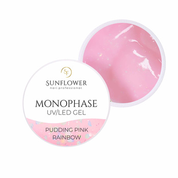 Żel Jednofazowy UV/LED Pudding Pink Rainbow – 50g Profesjonalny
