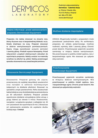 Dermicosept Equipment 250 ml - Dezynfekcja