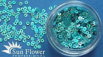 Kółka Mikro - Turkus Jasny Hologram - K26