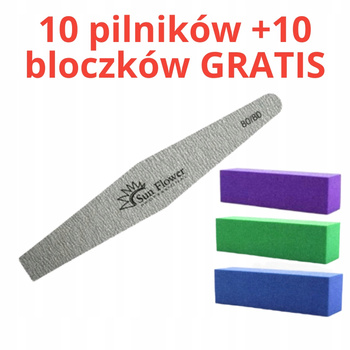 Zestaw 10 pilników diament zebra +10 BLOCZKÓW GRATIS!