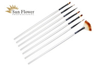 Zestaw Pędzli Syntetycznych - Z Wachlarzem 7 Szt.